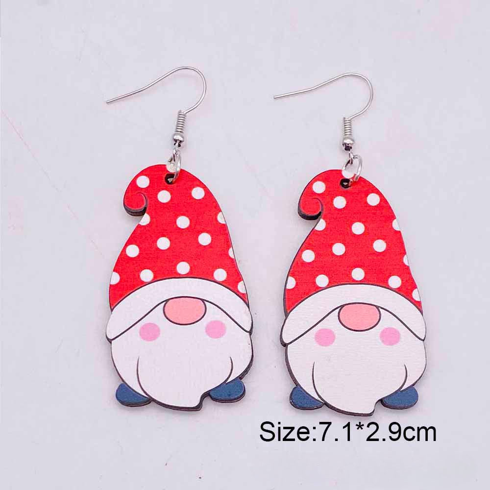 Wholesale Valentine's Day Love Hot Air Balloon Dwarf Lips Wooden Earrings